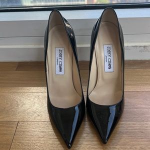 Jimmy Choo black patent leather pumps sz 38